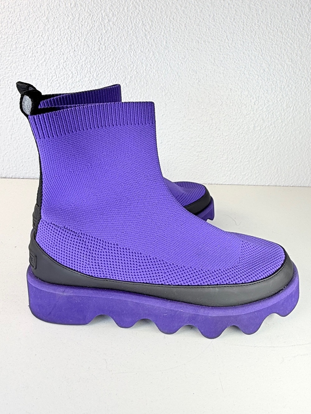 Issey Miyake x United Nude Purple Knit Platform Ankle Boots Size EU 35 US 5 - Picture 2 of 12